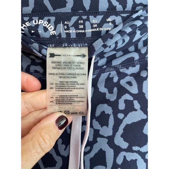 The Upside animal print racing stripe leggings size 6 - Picture 4 of 6